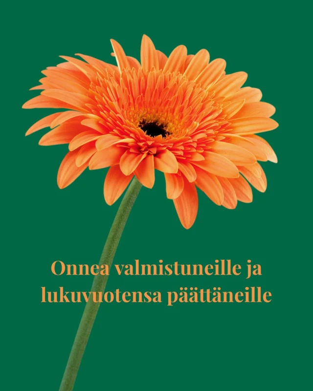 Hirmuisen paljon onnea kaikille ylioppilaaksi, ammattiin tai muuhun tutkintoon valmistuville ja muuten kouluvuotensa päättäville!

Nyt on aika juhlistaa kouluvuoden päättymistä ja ansaittua kesälomaa!

Kiitos kuuluu tässä kohtaa myös koulujen ja oppilaitosten henkilöstölle kovasta työstä nuortemme hyväksi. Hyvää ja ansaittua kesälomaa myös teille!

Pidetään hyvää huolta nuoristamme tänäkin viikonloppuna ja toimitaan aikuiset vastuullisesti. Ethän sinäkään välitä juhliville alaikäisille alkoholia.